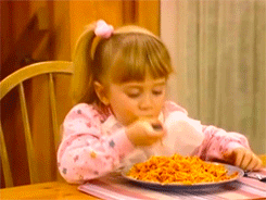 Michelle-Tanner-Devours-a-Big-Plate-Of-Spaghetti-On-Full-House.gif
