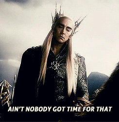 Thranduil Ain't Nobody Got Time For That In Lord Of The Rings Gif