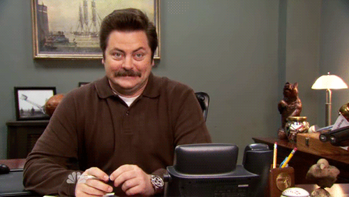 Ron-Swanson-Excited-In-The-Office-On-Parks-Recreation.gif