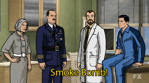 Doctor-Leaves-The-Room-With-A-Smoke-Bomb-Illusion-On-Archer.gif