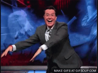 Stephen-Colbert-Does-a-Cheezy-Celebration-Dance-On-The-Colbert-Report.gif