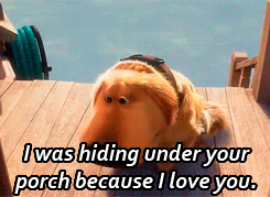 Image result for i was hiding under your porch gif