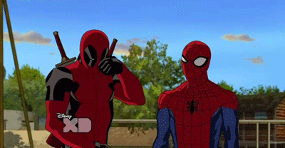 Deadpool-Ultimate-Spider-Man-Getting-Into-a-Cat-Fight-On-Disney-XD.gif