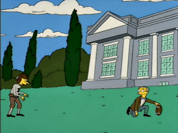 Mr.-Burns-Attempting-To-Kick-a-Football-