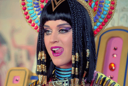 Katy-Perry-Licks-Her-Lips-In-Egyptian-Music-Video-Dark-Horse.gif