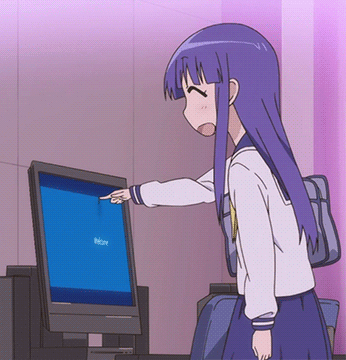Bored-Girl-In-Yuyushiki-Anime-Playing-Wi