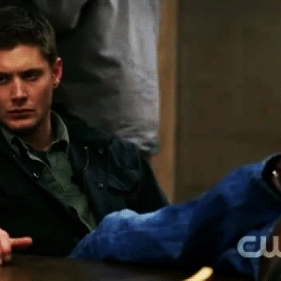 Dean Winchester Impatiently Waiting With a Serious Look On Supernatural.