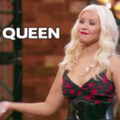Песня am queen. Funny Queen gif. Show mozg off/on Queen гифка. Queen of the Hearts Bleached captions.
